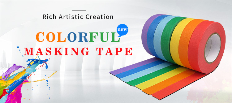 colorful masking tape banner